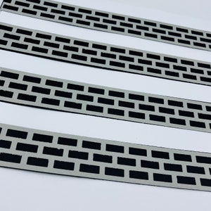 Creative Memories Building Bricks 12” Die Cut Cardstock Layered Borders 4 Pcs in Gray and Black