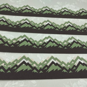 Creative Memories Majestic Mountains 12" gestanst karton gelaagde plakboekranden 4 stuks