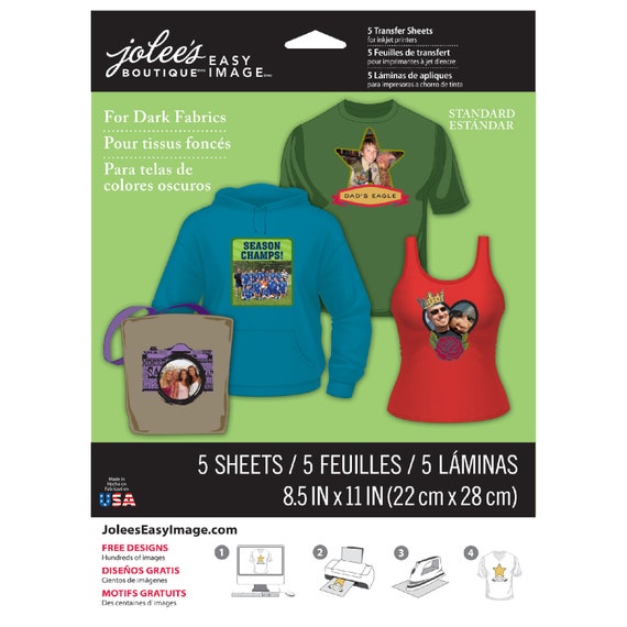 Jolee's Easy Image Iron on Transfer Paper for Dark Fabrics Etsy