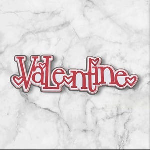 Valentine Die Cut Cardstock Title for Scrapbooking - Valentine&#39;s Day, Love