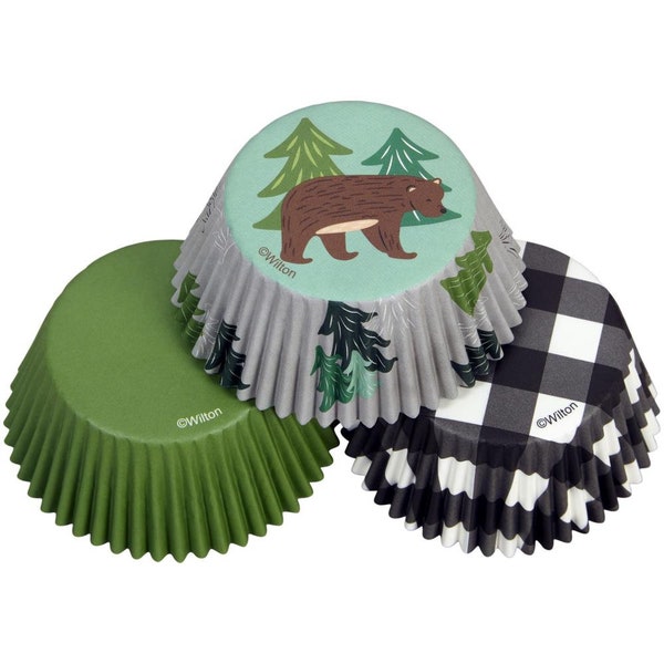 Wilton Camping Adventure Standard Size Baking Cups for Cupcakes, Muffins, and More! 75 Ct