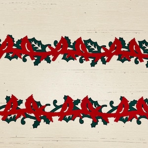 Weihnachten Kardinal und Holly 12 ”Schicht gestanzte Karton Scrapbook Bordüre Formen, 2er-Set
