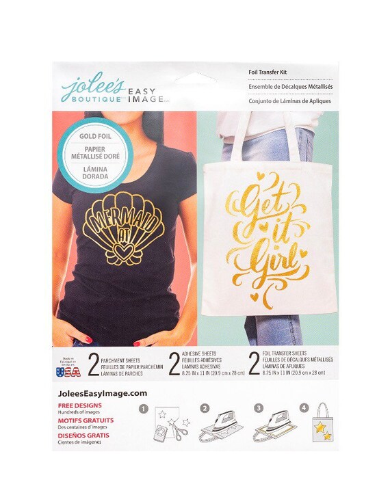 Jolee's Fabric Iron on Transfer Paper Gold Foil Etsy