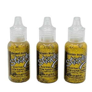 Cola Glitter Ranger Stickles em Golden Rod - Lote de 3