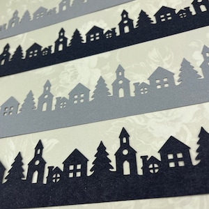 Creative Memories Charming Village  12” Die Cut Cardstock Border Shapes, Set of 4