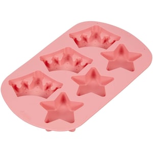 Wilton Silicone Cake Brownie Mold - Crowns and Stars