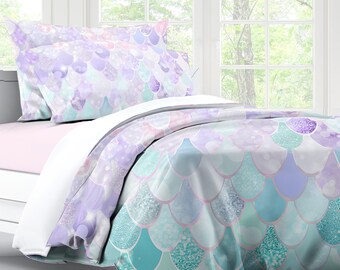 Twin Duvet Cover Mermaid Bedding For Girls Optional Etsy