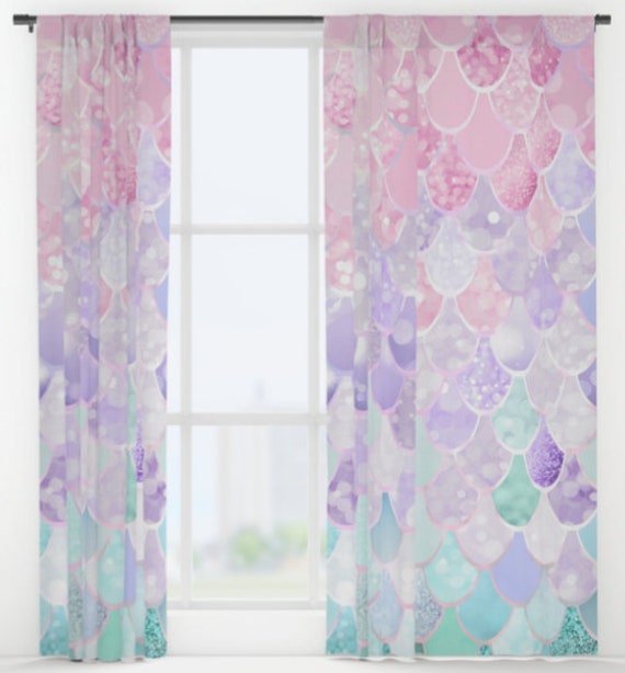 items similar to mermaid bedroom decor, window treatments, bedroom