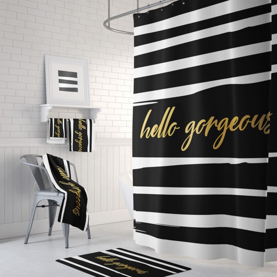 Popular Bath Shimmer Gold Bath Collection Bathroom Shower Curtain Hooks