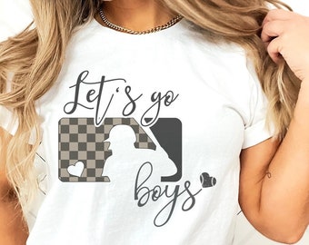 Let's Go Boys Baseball Tee - Retro Style, Baseball Mom, Baseball Retro, Baseball tshirt, Baseball Sister, Baseball Shirt, Baseball Mom Shirt