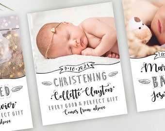 Baptism - Christening - Bautizo Photo Magnets ~ Party Favors | Envelopes Included | baptism favor, christening favor, baptism keepsake favor