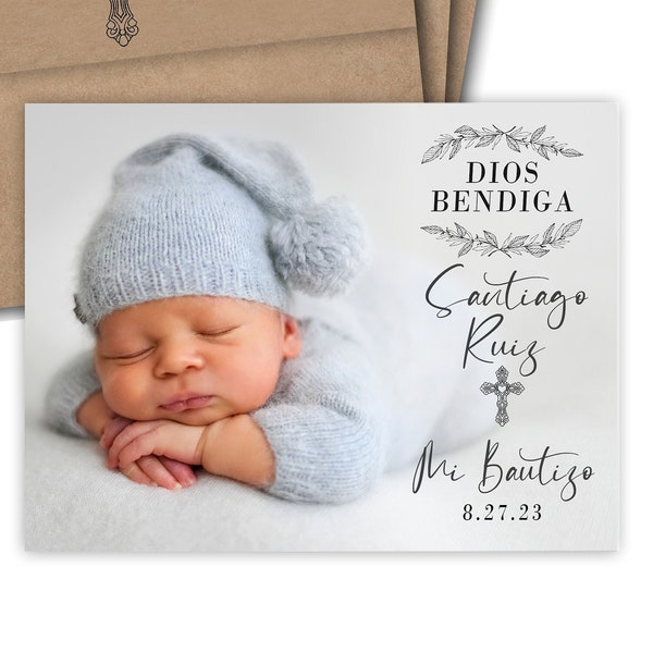 Mi Bautizo Photo Magnets - Party Favors | Envelopes Included | christening, bautismo, baptism favor, baptism magnets, mailable, dios bendiga