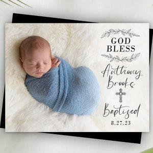 God Bless Baptism Photo Magnets | Envelopes Included | christening, bautizo, bautismo, baptism favors, baptism magnets, mailable, 2023