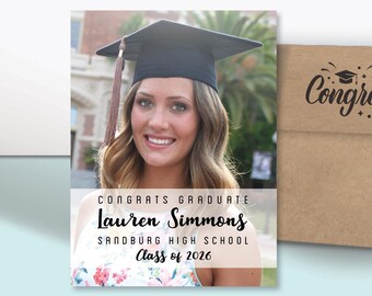 Personalized Graduation Photo Magnets | Class of 2026 Grad Party Favors