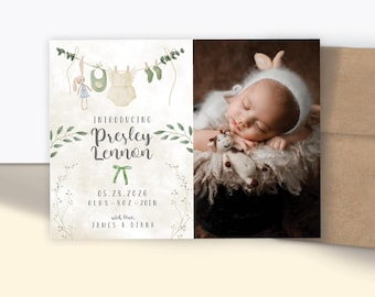 Newborn Photo Magnets | Boho Baby | Handmade Keepsakes | Envelopes Included