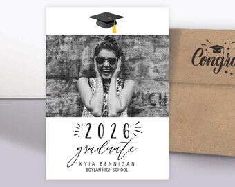 Personalized Graduation Photo Magnets | Class of 2026 Keepsake Favors