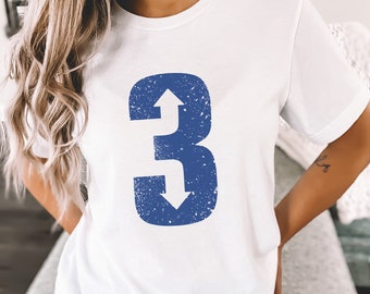 3 Up 3 Down Baseball T-Shirt | Distressed Unisex Softstyle Tee