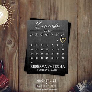 Reserva la Fecha Calendar Magnet | Envelopes Included | save our date, personalized favors, engagement, save the date favor, spanish favors