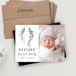 Baptized Photo Magnets | Envelopes Included | christening, baptism favors, baptism magnets, bautizo, photo favors, 2023 personalized favors