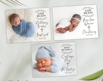 Baptism Photo Magnets & Party Favors | Envelopes Included | christening, bautizo, bautismo, baptism favors, baptism magnets, mailable, 2023