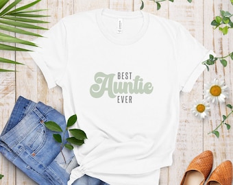 Best AUNTIE Ever ~ Soft Retro Inspired tee, Retro Aunt Shirt, Mother's Day, birthday Gift, aunt tee, aunt retro t-shirt, sister gift, auntie
