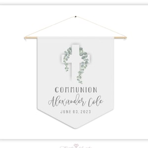 Personalized Communion Pennants - Perfect way to Celebrate Your Faith | Communion Gift | Confirmation gift | Communion idea | Keepsake gift