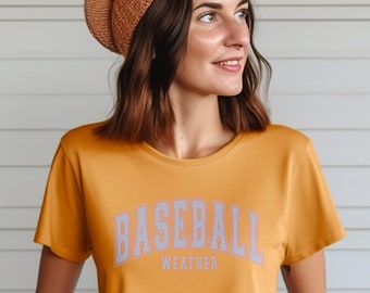 Baseball Weather Tee - Retro Style, Baseball Mom, Baseball Retro, Baseball tshirt, Baseball Sister, Baseball Shirt, Baseball Mom Shirt