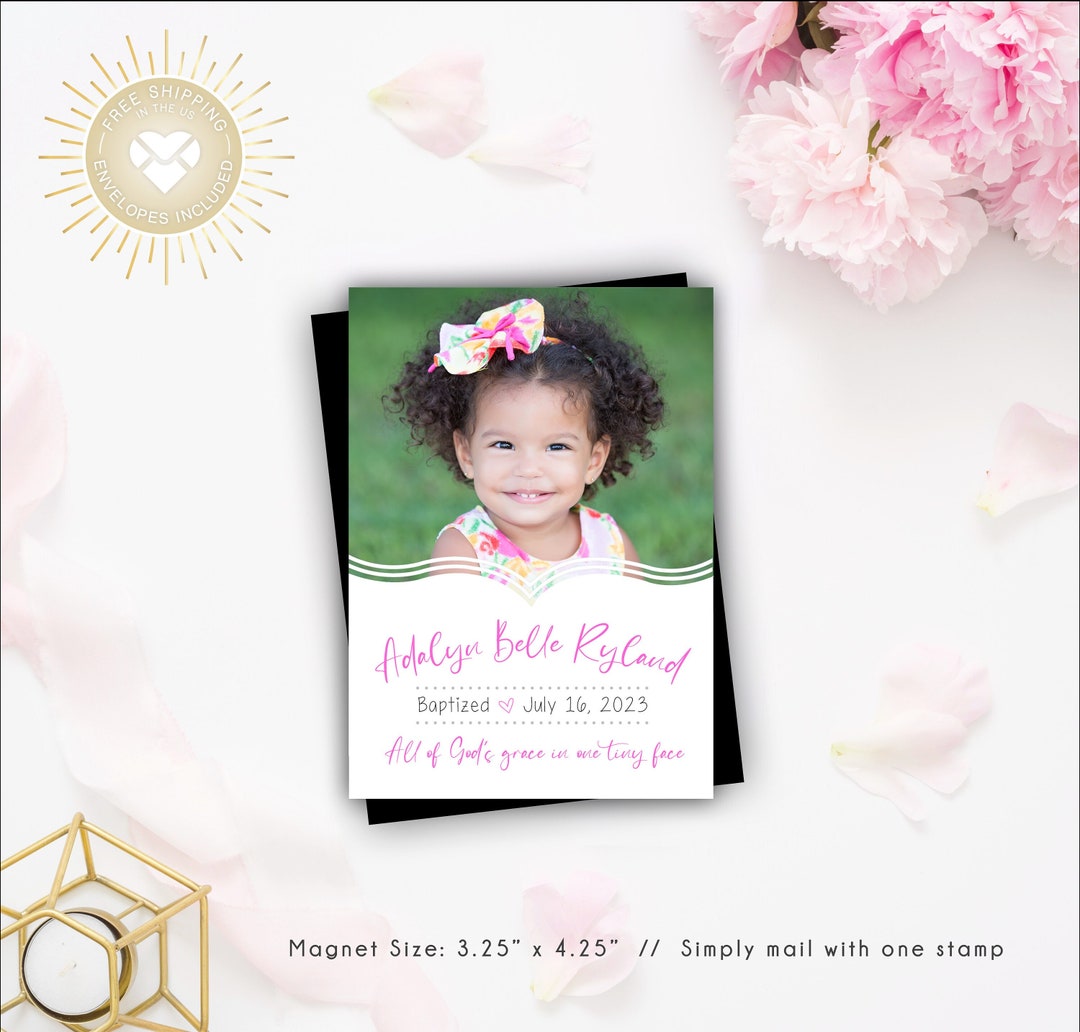 Modern Baptism Photo Envelopes Included Baptism Etsy