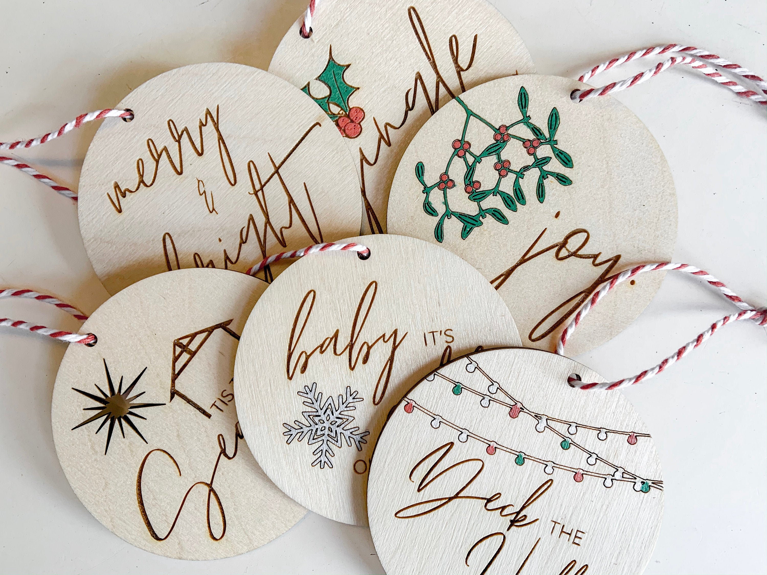 Wood Christmas Ornaments | Etsy