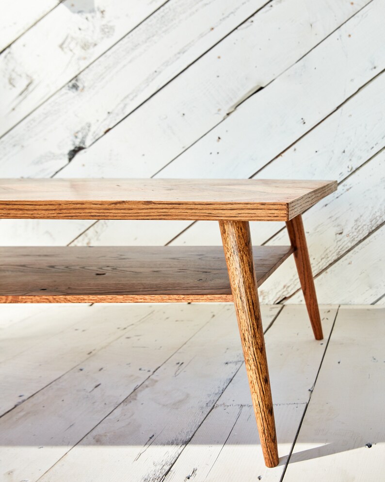 Danish Modern Herringbone Coffee Table Etsy