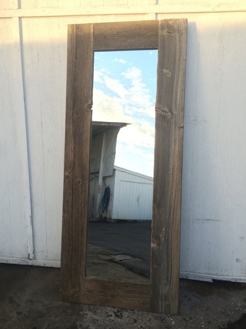 Reclaimed Barn Wood Full Length Mirror Etsy
