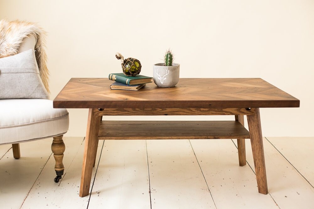 Herringbone Coffee Table Etsy