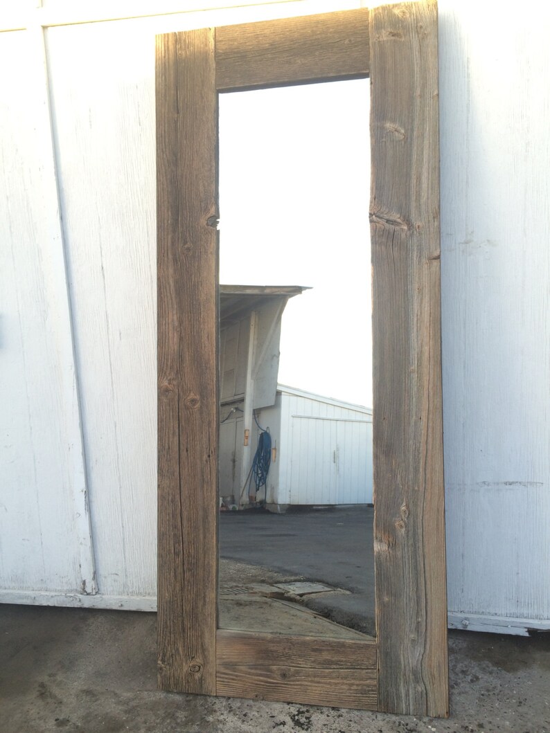 Reclaimed Barn Wood Full Length Mirror Etsy