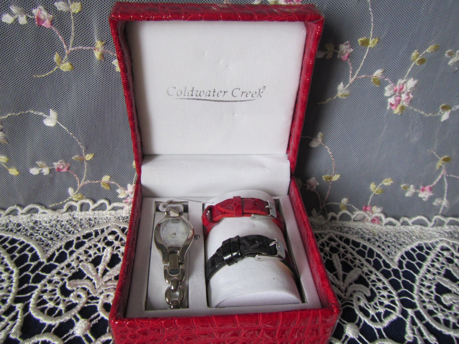 Vintage LADIES COLDWATER CREEK Watch With 3 Bands New in Original Box Etsy