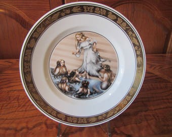 1975 The Little Mermaid #9628  Hans Christian Anderson plates * Pauline Ellison,  with stand & box