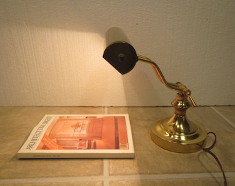 Brass Adjustable  Piano Lamp, vented Desk Light, Student lamp, adjusts to several positions BPL8v-6