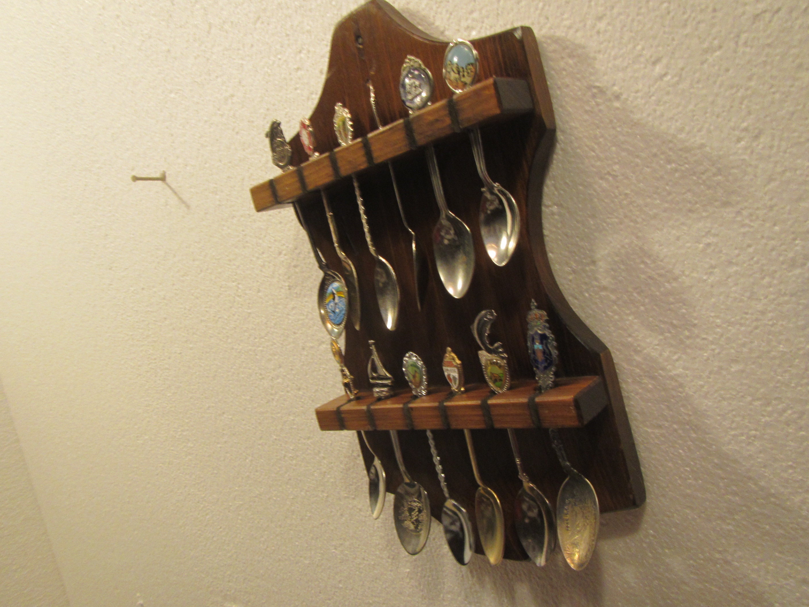Wood 12 Spoon Rack Collector Spoon Display Spoon Holder Etsy UK