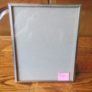 vintage 8 by 10 Gold tone finish picture frame with glass , Photo frame** free standing horizontal or vertical * {item #2F8x10