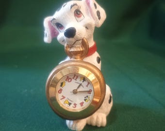 Disney's 101 Dalmatians Miniature Clock* Fantasma*  Free Shipping* 1C