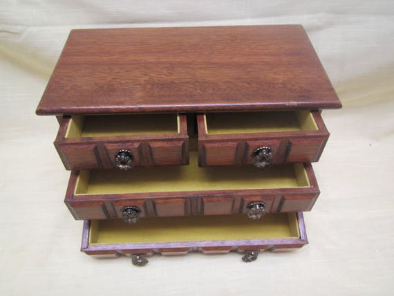 Wood Jewelry Box * 4 drawer  musical jewelry case… - image 2