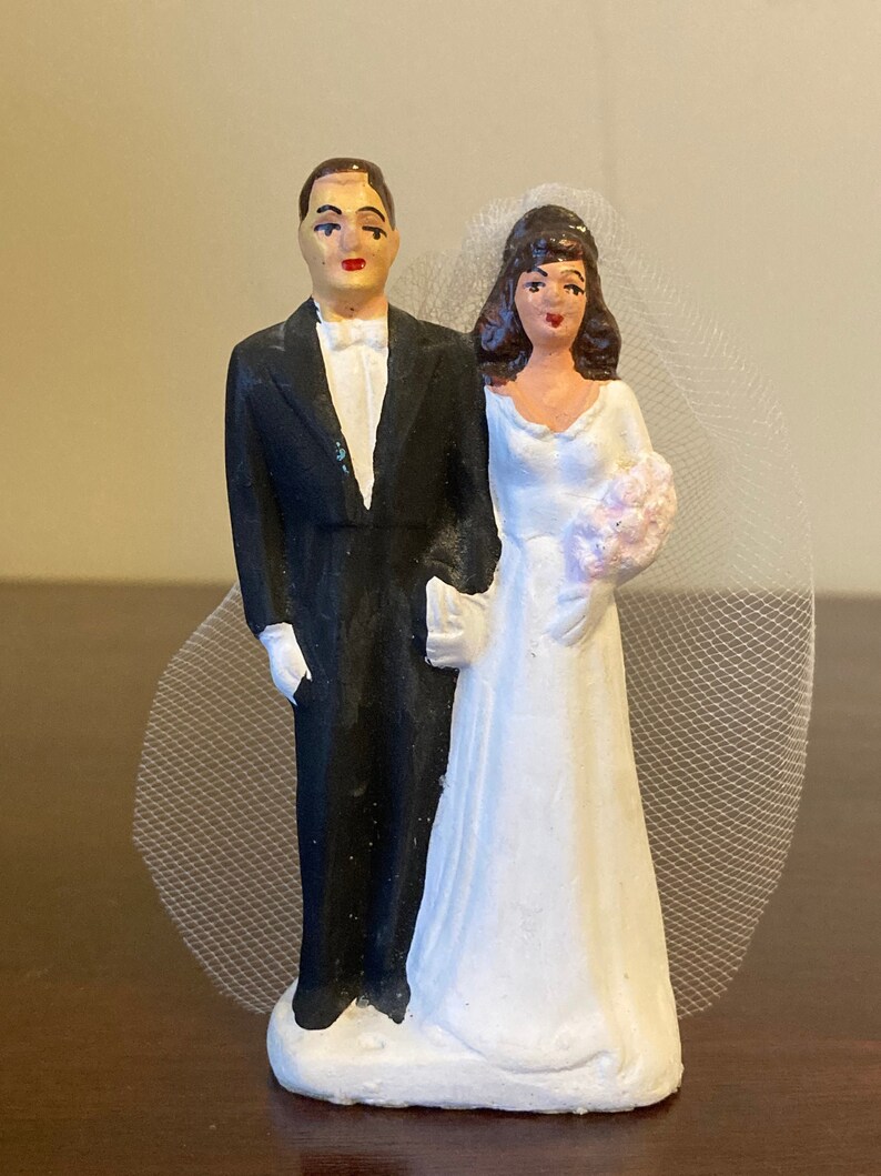 Vintage Bride and Groom Cake Topper Etsy
