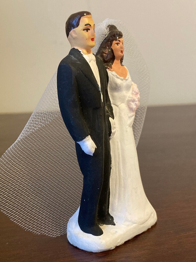 Vintage Bride and Groom Cake Topper Etsy