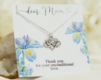 Mom gift from Daughter, Mom Wedding gift, Mother of the bride Necklace, Jewelry Gift for Bonus Mom, Stepmom Necklace gift, Infinity Necklace