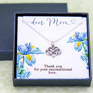 Mom gift from Daughter, Mom Wedding gift, Mother of the bride Necklace, Jewelry Gift for Bonus Mom, Stepmom Necklace gift, Infinity Necklace image 4