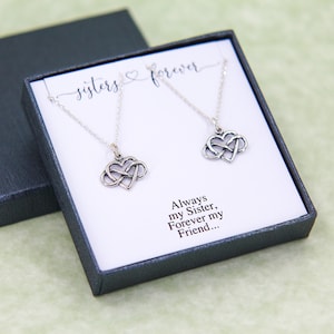 Sister Necklace for 2 Sister Birthday Gift Heart Necklace Unbiological Sister Friendship Necklace Sister Jewelry Matching Necklaces Etsy