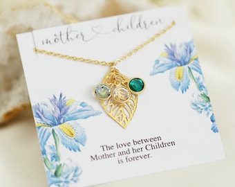 Mothers Day Gift, Mother Daughter Necklace, Personalized Gift for Mom, Mom Gift, Mom Birthstone Gift, Family Necklace, Mothers day Jewelry