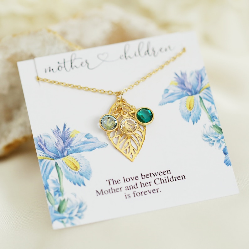 Mothers Day Gift, Mother Daughter Necklace, Personalized Gift for Mom, Mom Gift, Mom Birthstone Gift, Family Necklace, Mothers day Jewelry image 1