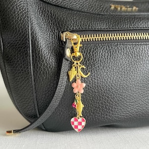 Personalized Bag Charms, Custom Charm Bag Keychain, Purse Accessory, Gift for Daughter, Bridesmaid Gift for Her, Handbag Charm, Car Keychain