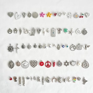 Zilveren bedels voor ketting of armband, eerste bedel, harthanger, bulkhangers, doe-het-zelfsieraden