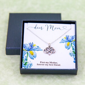 Mom gift from Daughter, Mom Wedding gift, Mother of the bride Necklace, Jewelry Gift for Bonus Mom, Stepmom Necklace gift, Infinity Necklace image 7